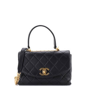 Chanel Medium Trendy Spirit Top Handle Bag Quilted Lambskin